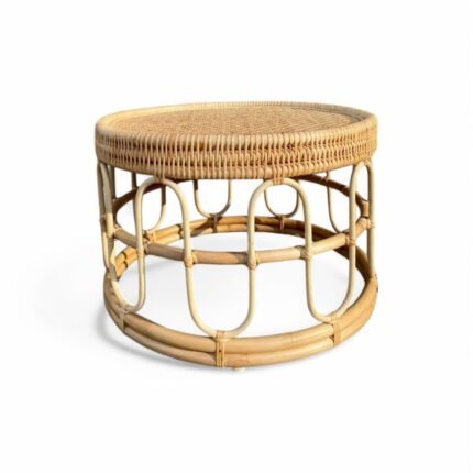 Handcrafted Round Rattan Table – Unique, Timeless, and Durable