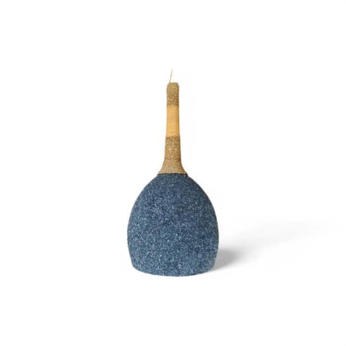 Wabi Sabi Hanging Lamp – Handmade Resin & Seagrass Light