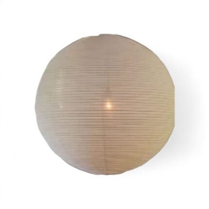 Foldable Linen Lampshade Bulat – Aesthetic Handmade Lighting Decor (D60 cm)