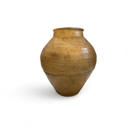 tep into the past with this Antique Clay Pot from Kalimantan, a timeless piece that tells a story of tradition, utility, and craftsmanship. This pot is not just a decorative object – it's a tangible connection to the heritage of Kalimantan, where such vessels were integral in daily village life long before modern containers came into use. Made from natural ceramic clay, this antique pot was traditionally used for storing rice, water, and even fermenting fish – essential activities in the local culture of Kalimantan. Over decades of use and time, the pot has developed a naturally aged surface, with fine hairline cracks and deep earthy tones that only time and history can create. Each pot carries its own unique patina, shaped by weather, hand use, and natural material interaction. While no longer used for food or liquid storage, the pot now serves a different purpose: a decorative statement piece that radiates authenticity and age. This piece is favored by collectors, interior designers, and decor enthusiasts who are looking for items that bring both story and soul into a space. Place it in an entryway, on a patio, in a living room, or pair it with other antique finds for a stunning gallery effect. Though originally designed for utility, these pots are now celebrated for their aesthetic imperfections – the subtle uneven texture, the hand-formed lip, and even the soft chips or weathered rim. No two are ever the same, making each one a one-of-a-kind historical treasure. Product Highlights: Material: Ceramic clay Origin: Kalimantan, Indonesia Original Use: For rice storage, water containers, and fish fermentation Current Use: Home decor, gallery display, collector's item Condition: Antique, with authentic aging, fine cracks, and color variations Note: For decorative use only Size: Approximately 35 x 40 x 35 cm Cultural Significance: Before the widespread availability of plastic or metal containers, this type of clay pot played a vital role in food preservation and daily life. Crafted by hand and shaped using traditional techniques, it reflects both the skills of past artisans and the natural resources of the region. In many communities, a pot like this would be passed down through generations, holding stories of family life, harvest seasons, and traditional recipes. Some were even used in ceremonial practices. Today, these pots serve as a reminder of the rich cultural tapestry of Indonesia and the sustainability of handcrafted, locally sourced items. Ideal For: Antique Collectors Bohemian, rustic, or ethnic-themed interiors Interior stylists and decorators Photography or movie props Art installations and museum collections Why This Pot? Sustainably sourced: No replicas. This is an original vintage piece. Emotionally resonant: Holds a deep connection to Indonesian heritage. Timeless design: Will never go out of style in vintage decor. How to Purchase: Since each piece is one-of-a-kind, please contact us with a screenshot or a description of the pot you wish to order. Availability changes quickly due to its rarity. If the selected pot is no longer available, we will recommend another similar piece from our collection. Feel free to message us before checkout to confirm stock.